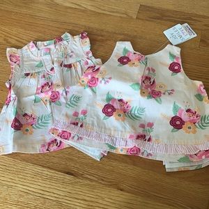 Set of 2 NWT Ruffle Butt Tops